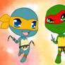 Chibi Mikey and Raphie