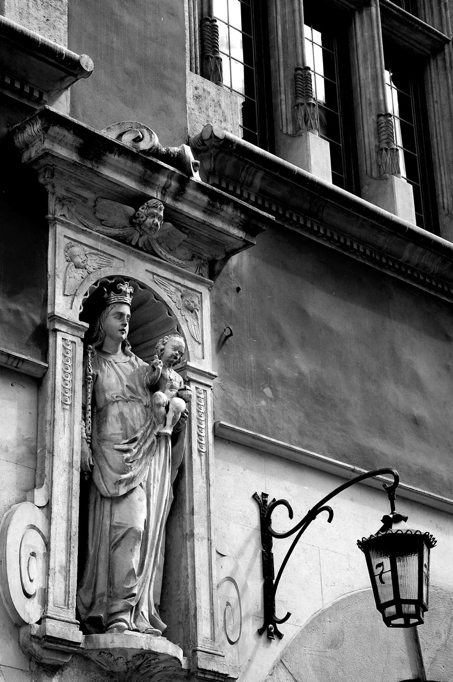 Street Shrine. Monochrome