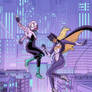 Batgirl and Spider-Gwen 