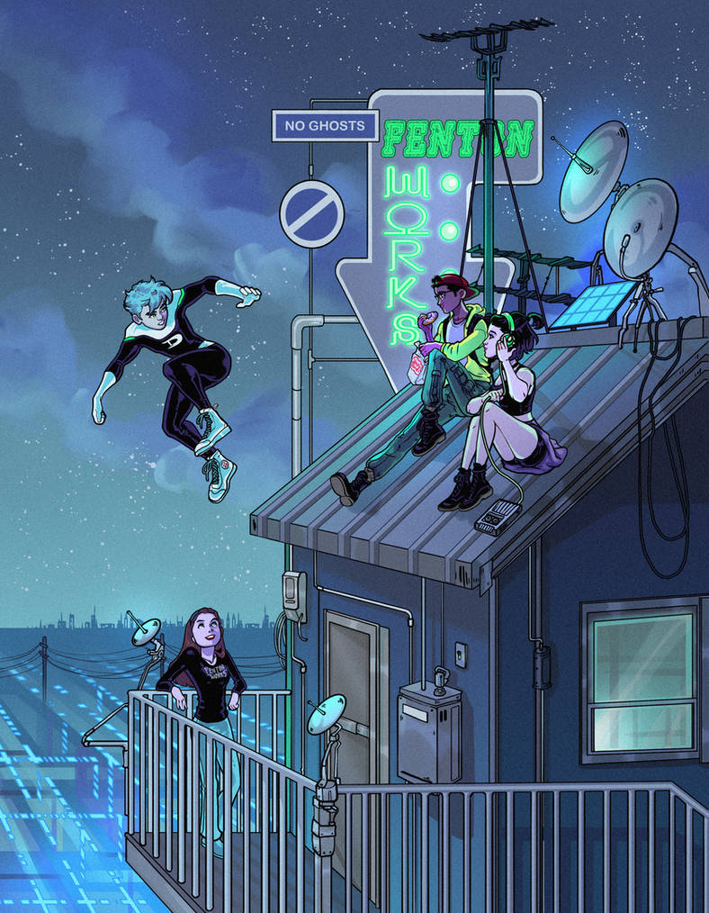 Danny Phantom: Fenton Works Rooftop by Ghostpainters on DeviantArt