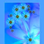 flowers  in blue-ultra fractal