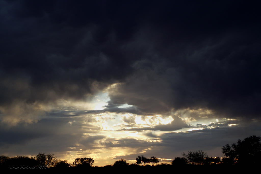 sunset over the landscape