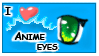 I Love Anime Eyes Stamp