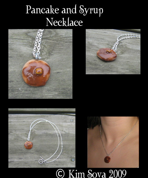 Pancake and Syrup necklace