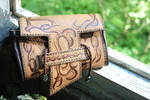 Leather handbag  Folk by dogdreams64
