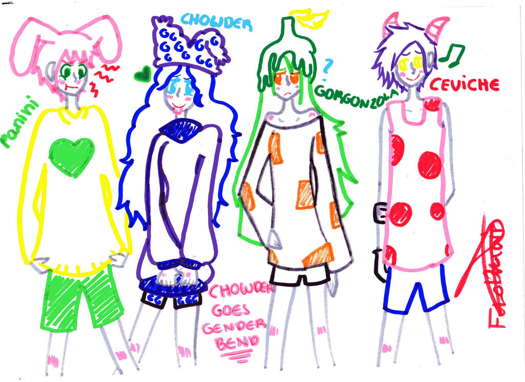 Chowder Humanized Chowder goes genderbend and human by FuckingLoveDrawing on DeviantArt