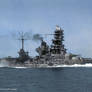 Battleship Hyuga colored