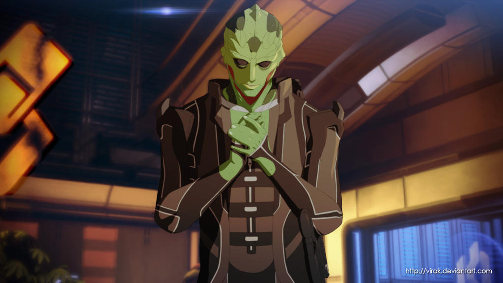 Mass Effect anime style Thane