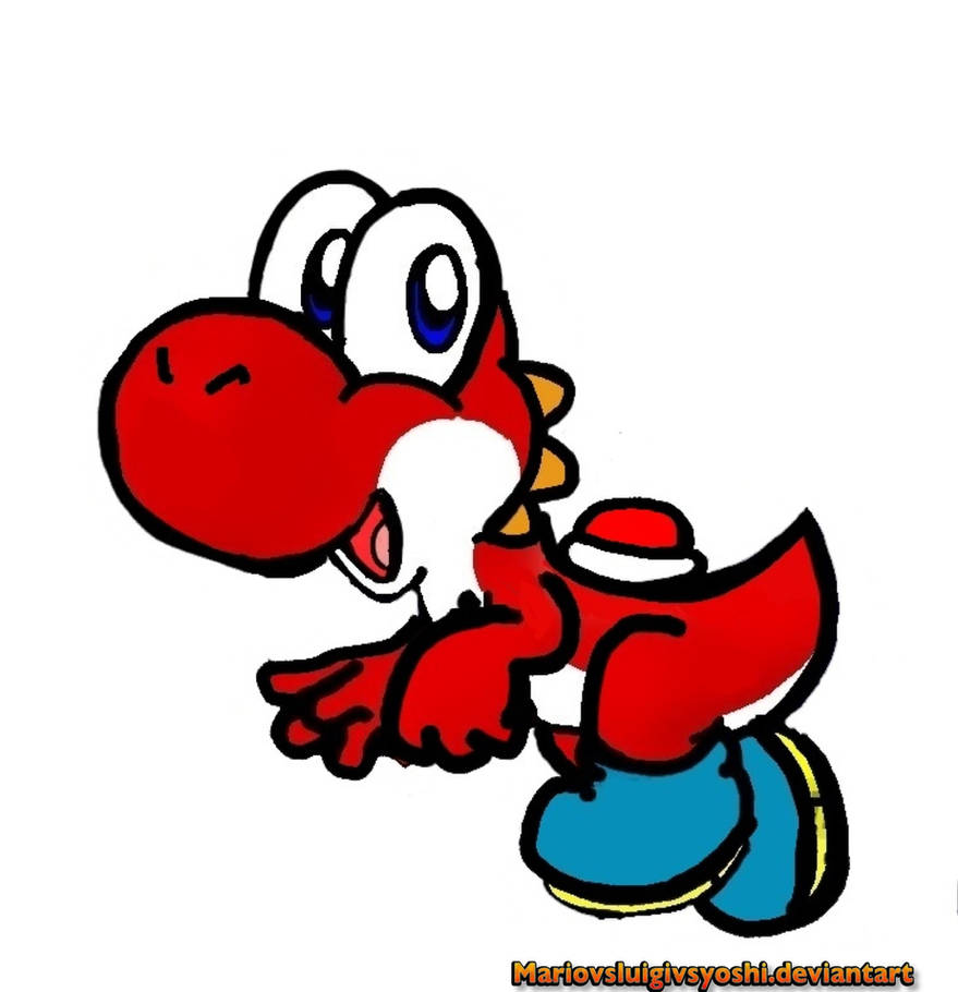 Red Yoshi by mariovsluigivsyoshi on DeviantArt