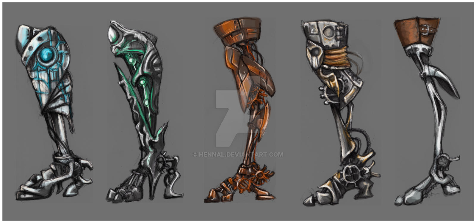 Leg Modification Deviantart Leg Prosthesis Concepts by HennaL on DeviantArt