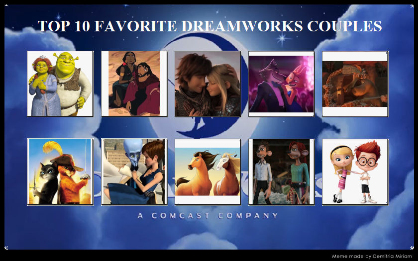 My Top 10 Dreamworks Couples by AnimationLover247 on DeviantArt