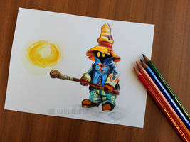 Vivi Final Fantasy IX Watercolor Pencils Tutorial