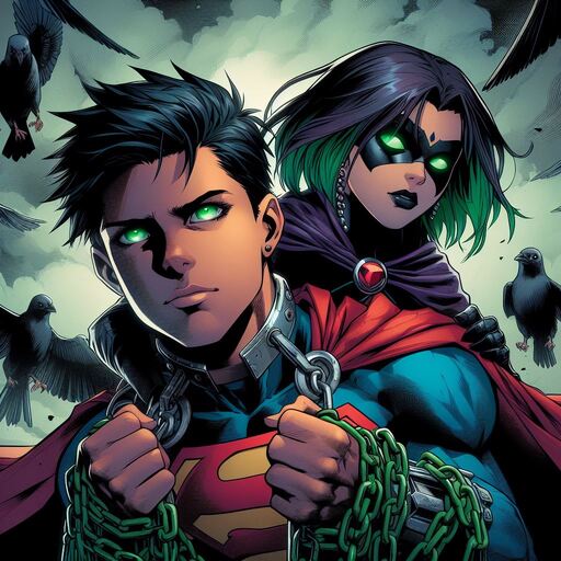Raven captures Superboy by Superman2999 on DeviantArt