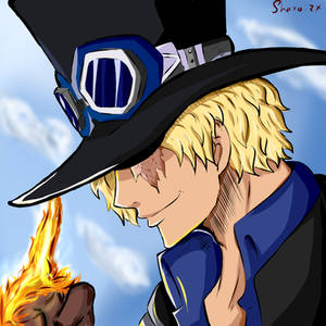 Sabo in Ace's pose