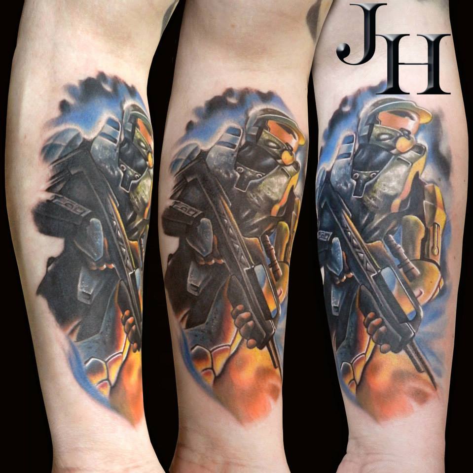 My Halo Tattoo!! by d1stortionn on DeviantArt