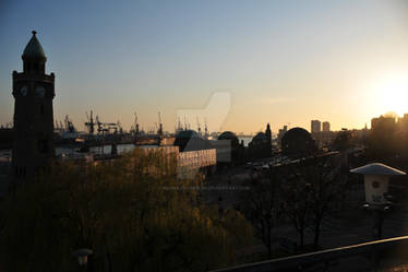 Hamburg Harbour Sunset