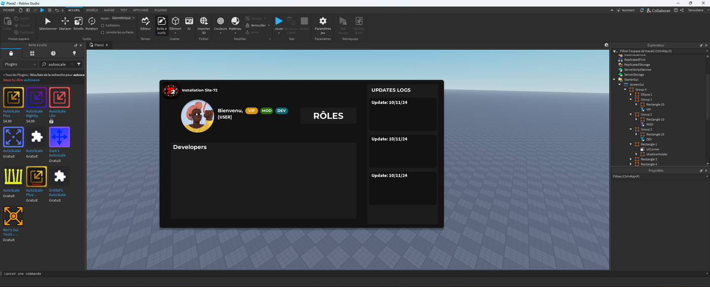 New unfinished UI for an french SCP roleplay game by TanosGFX on DeviantArt