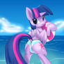 Twily at the beach