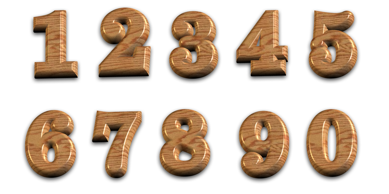 3D Polished Wooden Numbers With Transparent Backgr by PLACID85 on