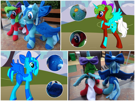 Custom OC pony plushies - Multaria  and Frost