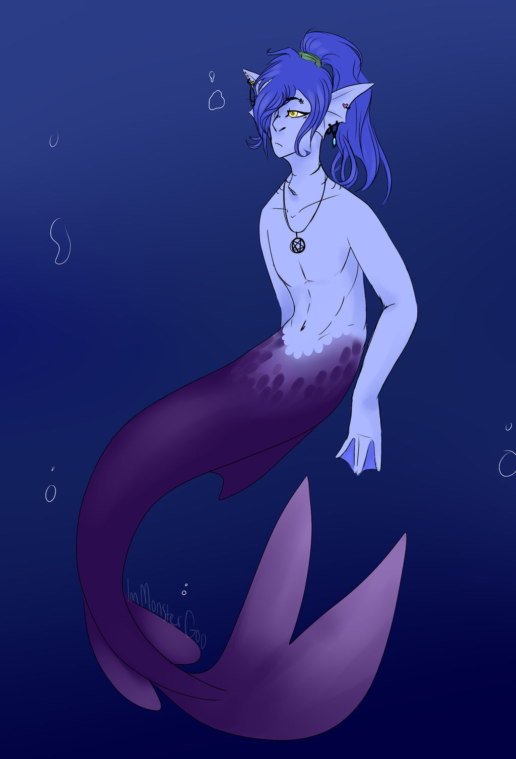 Deviantart Ghost Merman Merman by ImMonsterGoo on DeviantArt