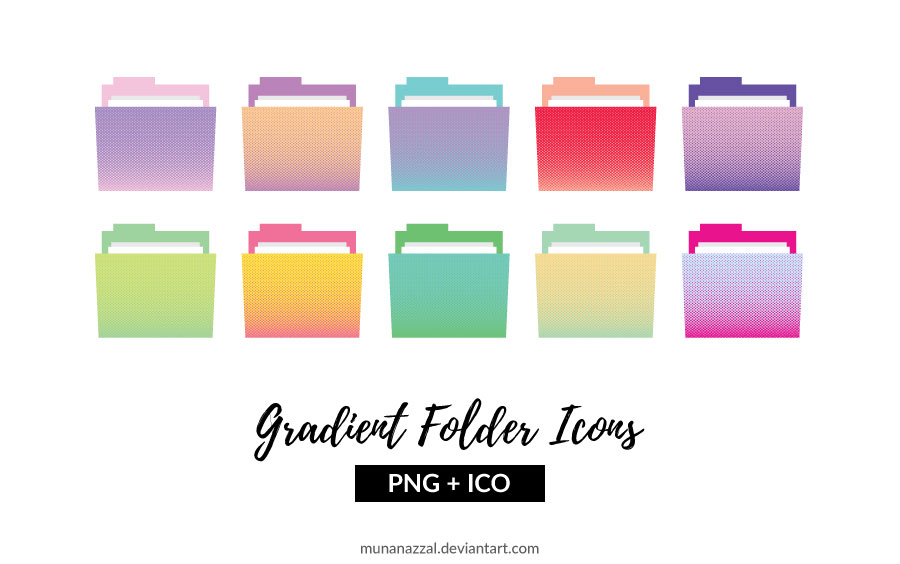 Line Gradient Icon Folder Gradient Folder Icons by MunaNazzal on DeviantArt