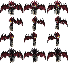 Vincent Chaos Sprite Sheet Wings Spread by Artemis-Polara