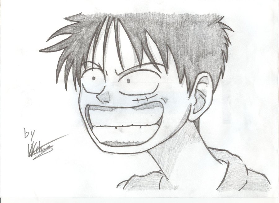 Luffy's cheesy grin