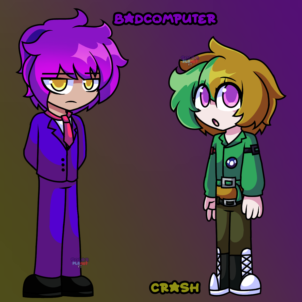 Purple from rainbow friends as a human by macandcheese553 on DeviantArt