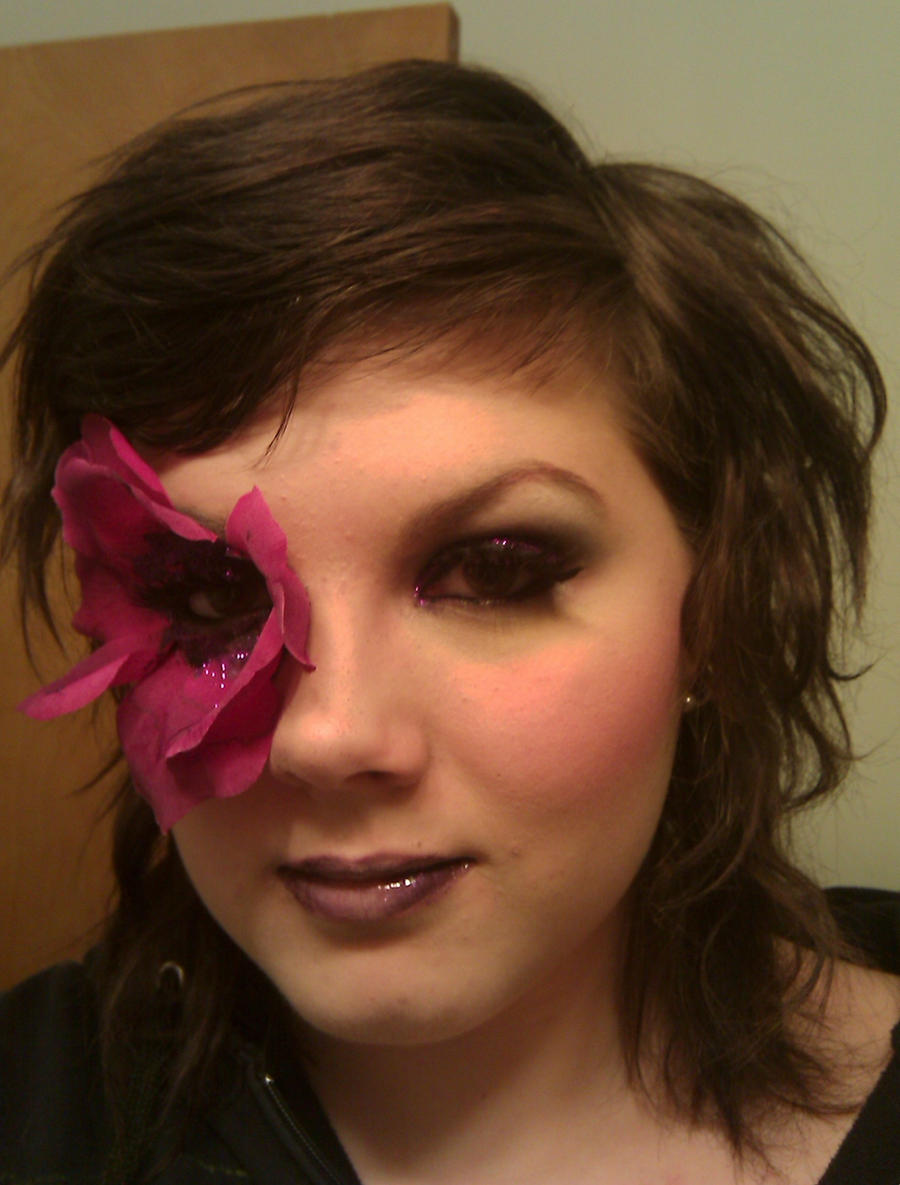 Purple Flower Makeup