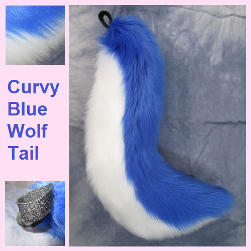 Curvy Blue Wolf Tail