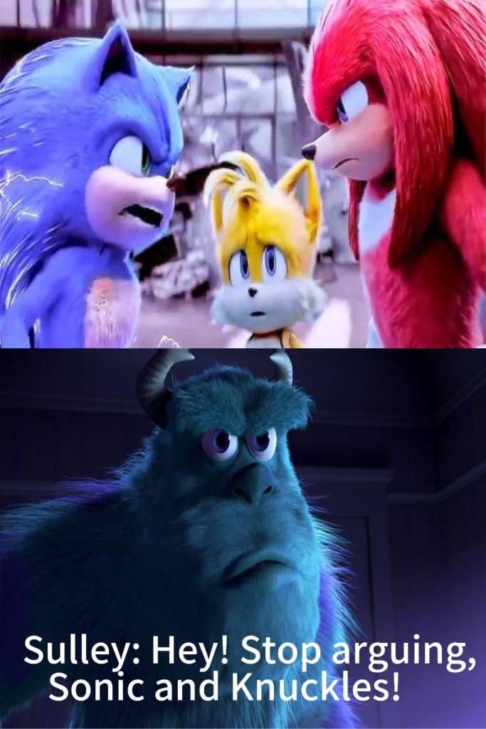 Sulley Tells Sonic and Knuckles to Stop Arguing by AnimationFan2013 on ...