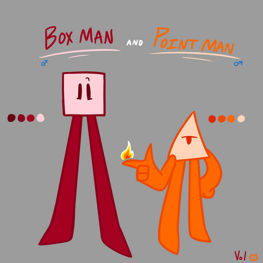 Shape trio - Box Man and Point Man by Volcanix12 on DeviantArt