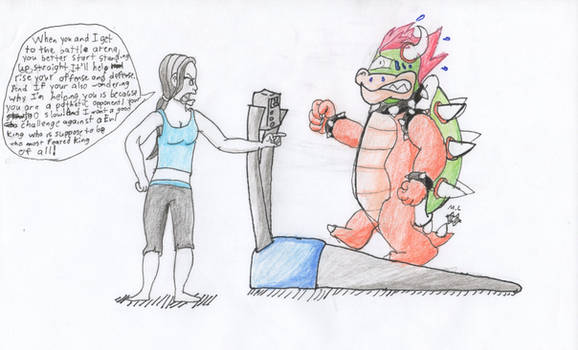 Wii Fit trainer and Bowser