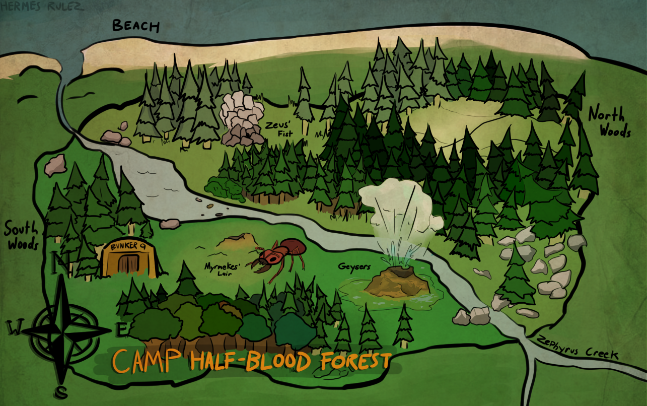 RobinDrake93: Camp Half-Blood Map