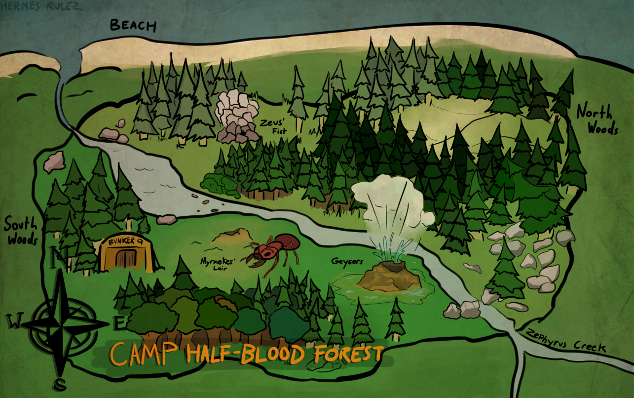 Map of Camp half-blood - Fanfics By Valerie