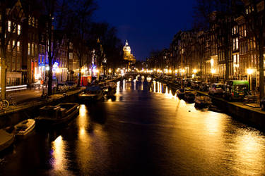 Shiny canals of Amsterdam