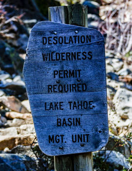 Desolation Wilderness Marker, Eagle Falls