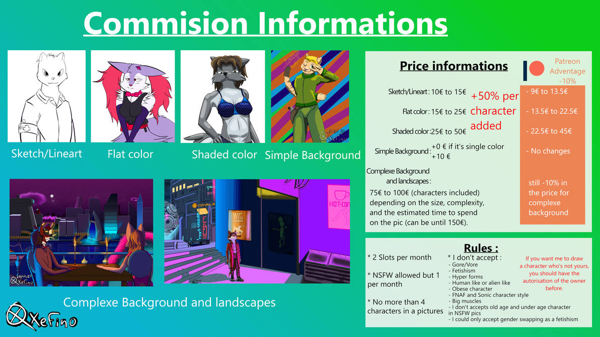 Commission Info (not opened yet) by Xefino on DeviantArt