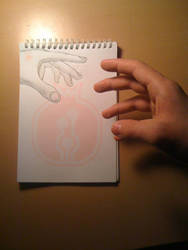 Real and Drawing Hand