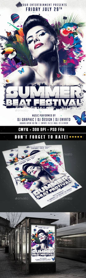 Summer Beat Festival flyer design