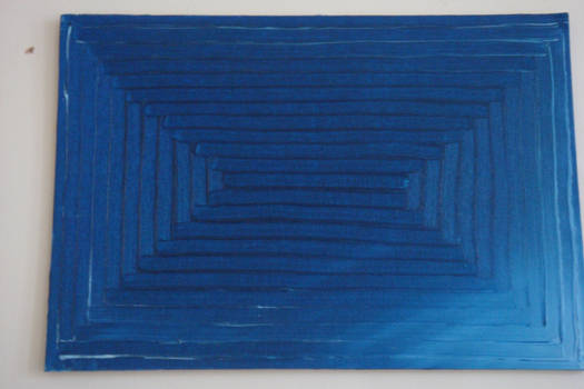 Blue oil on Cavas board