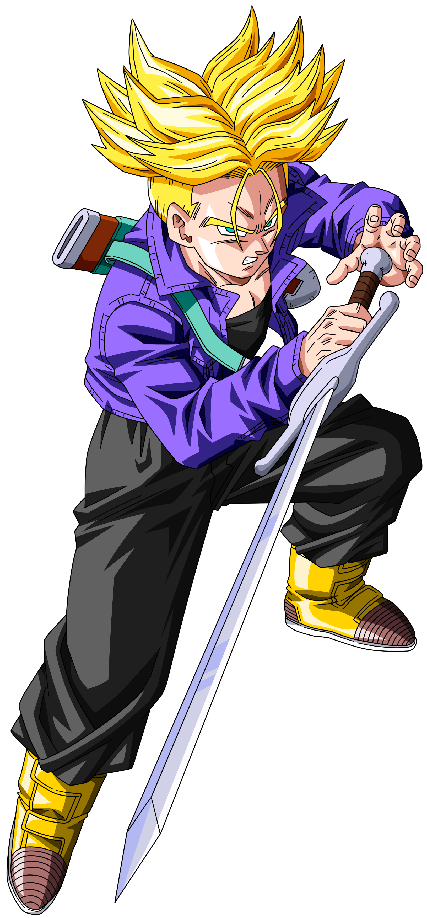 Trunks Sword Vector SSJ Trunks with Sword + Jacket by BoScha196 on DeviantArt