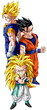 Gotenks, Gohan, and Vegetto