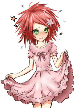 Red Heart in dress