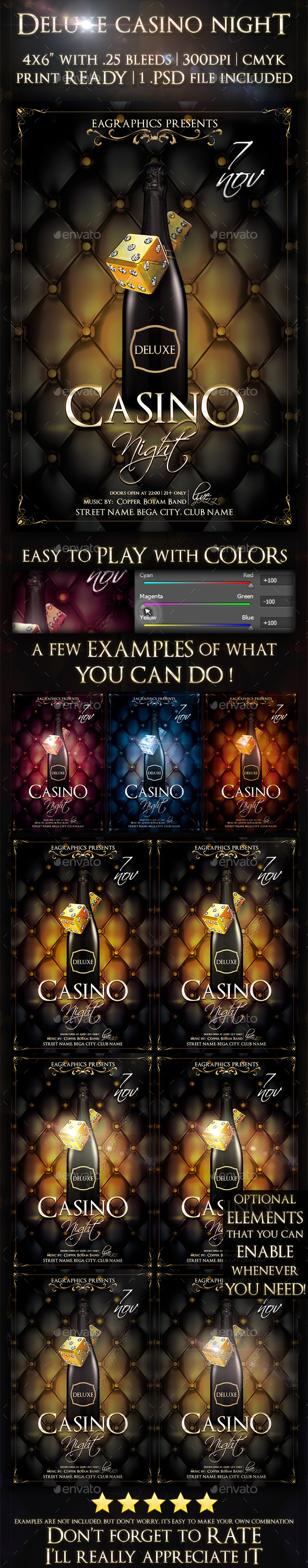 Deluxe Casino Night Flyer