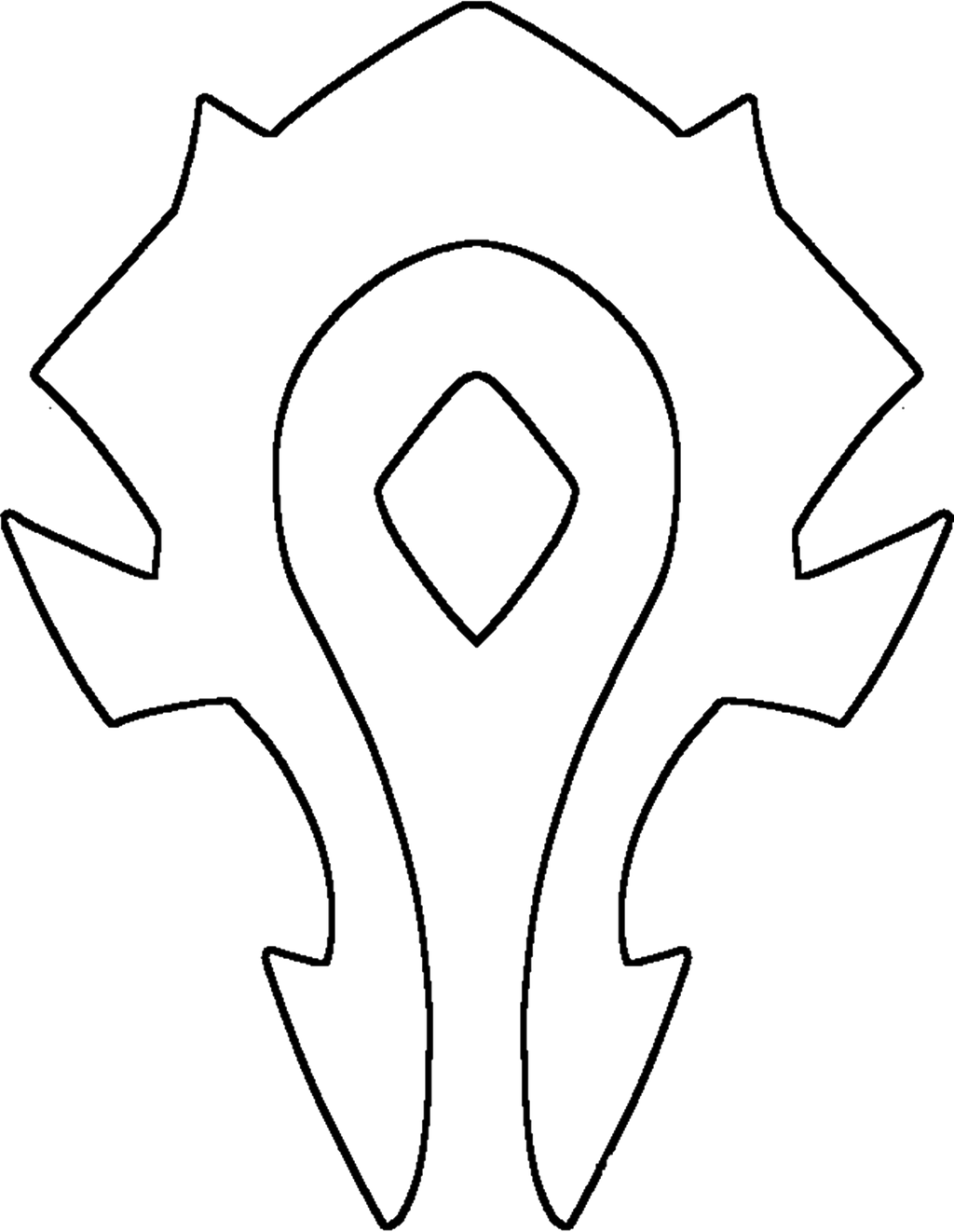 Horde symbol lineart by Skylight1989 on DeviantArt