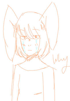 a rabbit crying