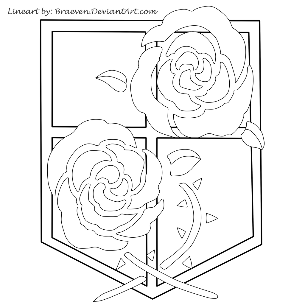 Stationary Troops Patch LineArt (Attack on Titan) by braeven