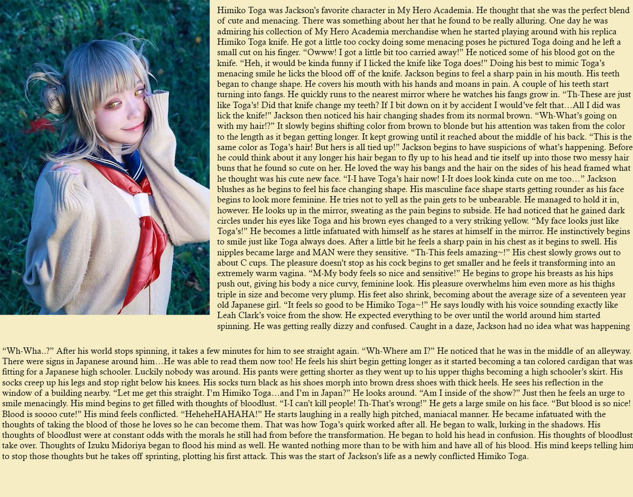 Cruel Yet Conflicted-A Himiko Toga TG/TF Caption by RarityLove on